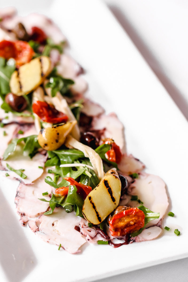 Cafe Sapori Octopus Carpaccio Dishes in West Palm Beach Florida